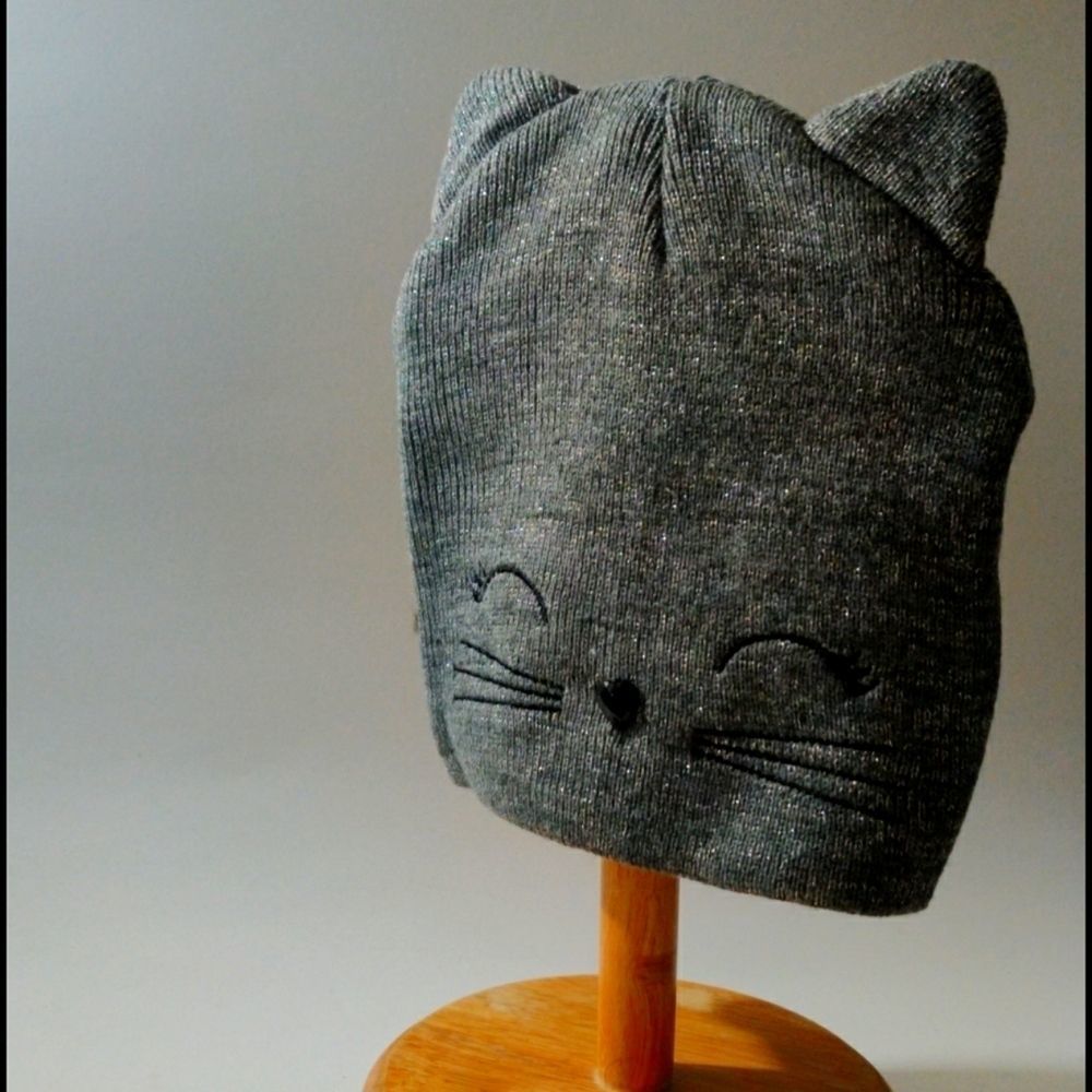 Seriously Cute Grey‎ Cat Beanie Hat